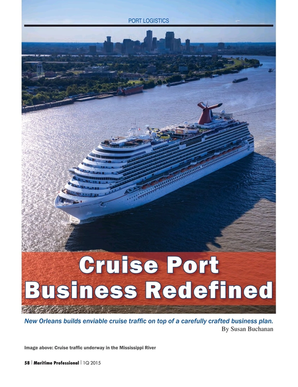 Maritime Logistics Professional Magazine, page 58,  Q1 2015