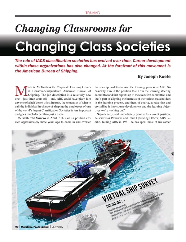 Maritime Logistics Professional Magazine, page 20,  Q2 2015
