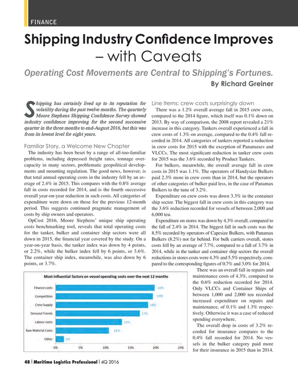 Maritime Logistics Professional Magazine, page 48,  Q4 2016