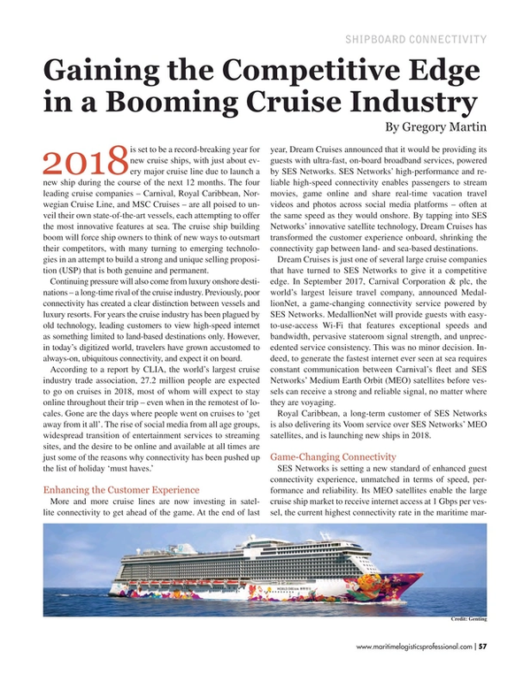 Maritime Logistics Professional Magazine, page 57,  Jan/Feb 2018