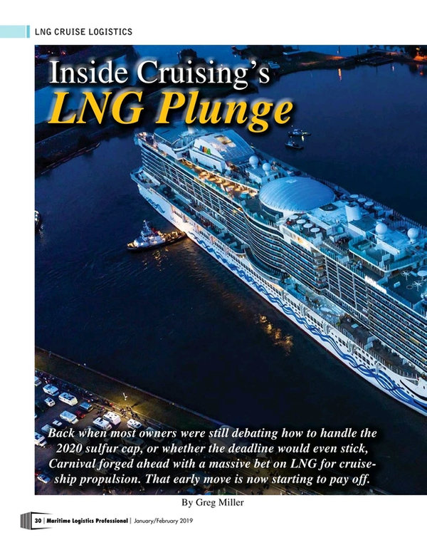 Maritime Logistics Professional Magazine, page 30,  Jan/Feb 2019