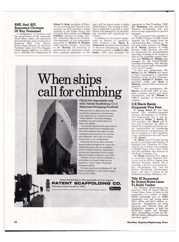 Maritime Reporter Magazine, page 10,  Mar 1974