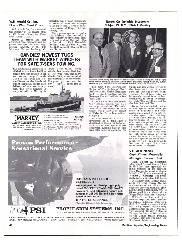 Maritime Reporter Magazine, page 40,  May 15, 1977