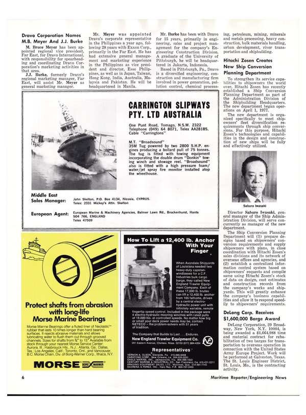 Maritime Reporter Magazine, page 4,  May 15, 1977