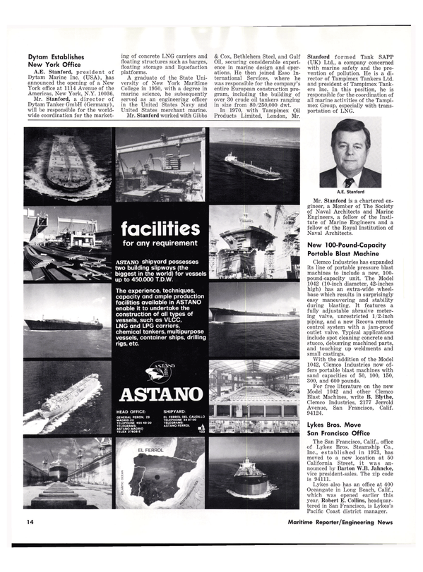 Maritime Reporter Magazine, page 12,  Aug 1977