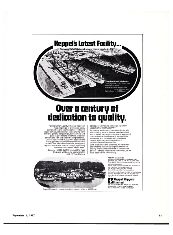 Maritime Reporter Magazine, page 11,  Sep 1977