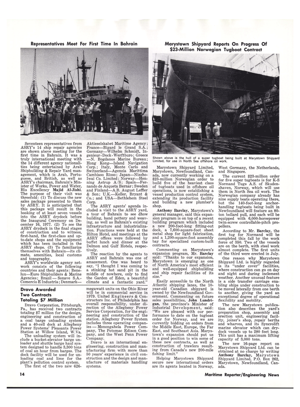 Maritime Reporter Magazine, page 12,  Sep 1977