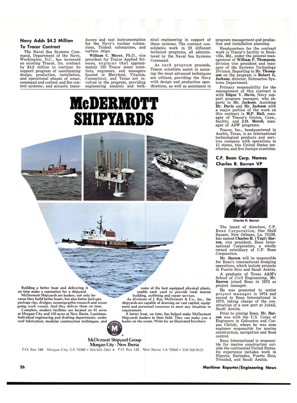 Maritime Reporter Magazine, page 24,  Nov 15, 1977