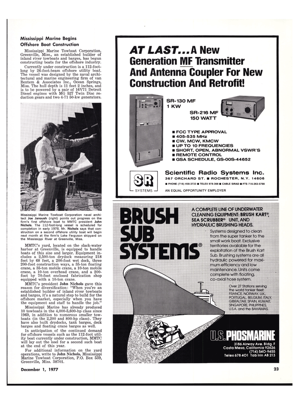 Maritime Reporter Magazine, page 21,  Dec 1977