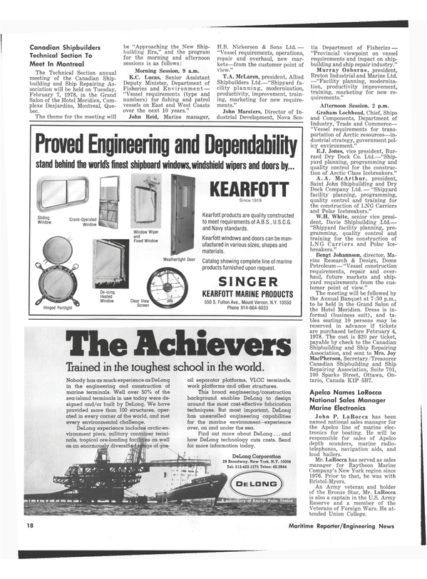 Maritime Reporter Magazine, page 16,  Jan 1978