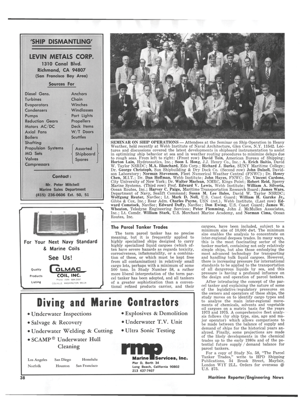 Maritime Reporter Magazine, page 36,  Jan 1978