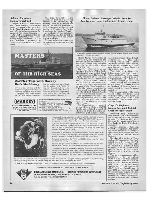 Maritime Reporter Magazine, page 12,  Jul 15, 1978