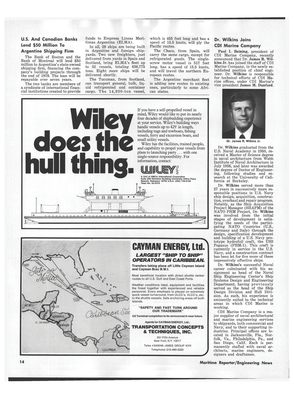 Maritime Reporter Magazine, page 12,  Aug 1978