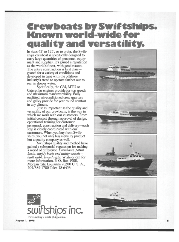 Maritime Reporter Magazine, page 39,  Aug 1978