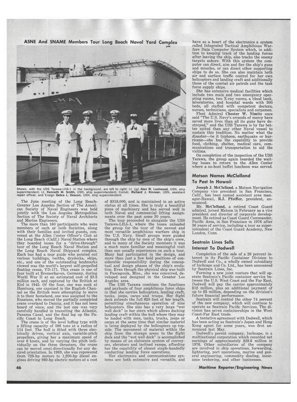 Maritime Reporter Magazine, page 44,  Aug 1978