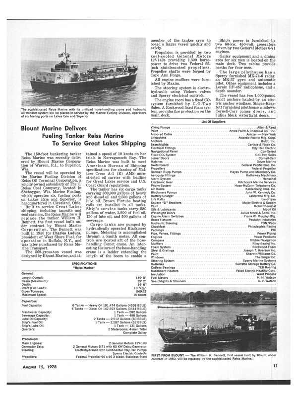 Maritime Reporter Magazine, page 9,  Aug 15, 1978