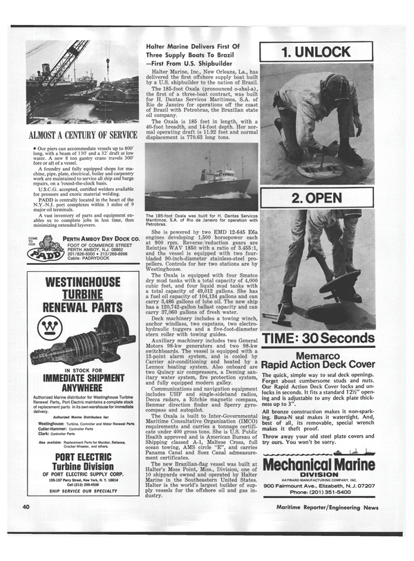 Maritime Reporter Magazine, page 38,  Sep 1978