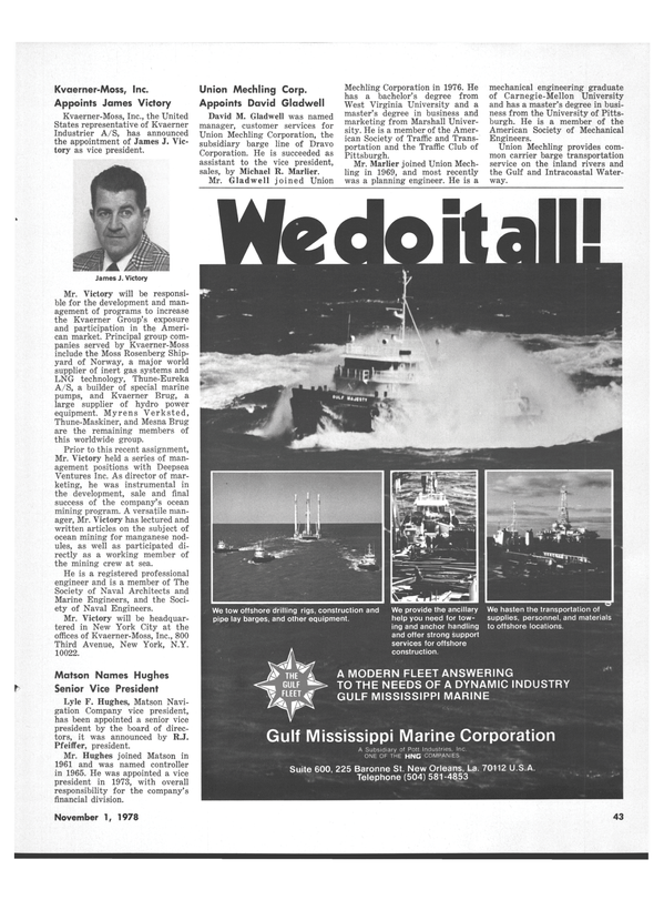 Maritime Reporter Magazine, page 49,  Nov 1978