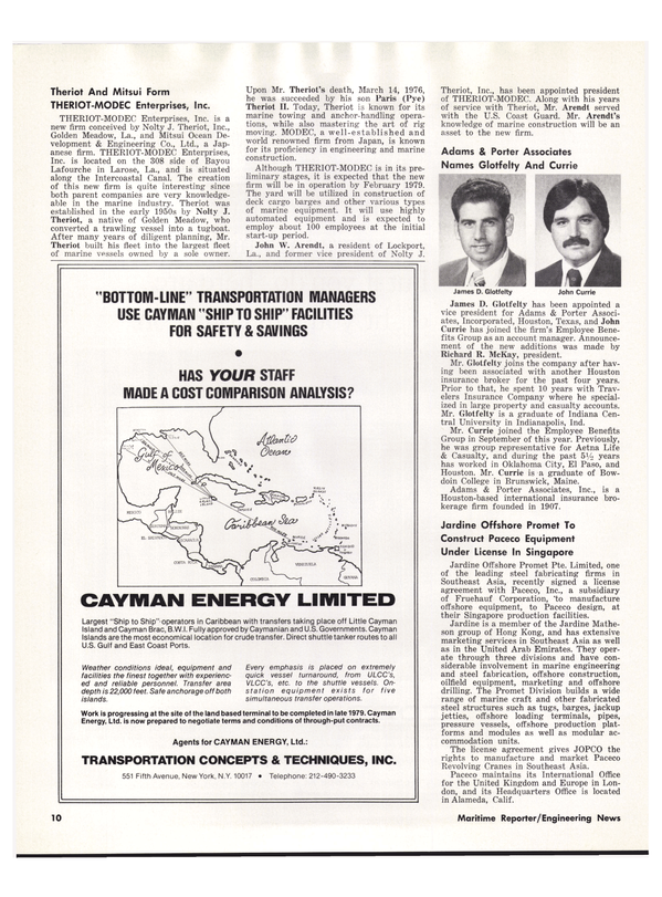 Maritime Reporter Magazine, page 8,  Dec 1978