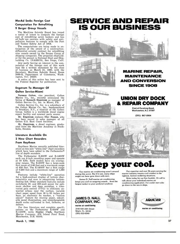 Maritime Reporter Magazine, page 17,  Mar 1980