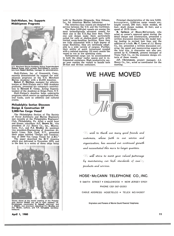 Maritime Reporter Magazine, page 9,  Apr 1980