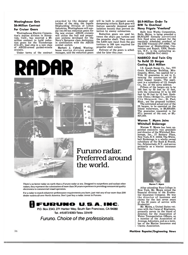 Maritime Reporter Magazine, page 34,  May 1980