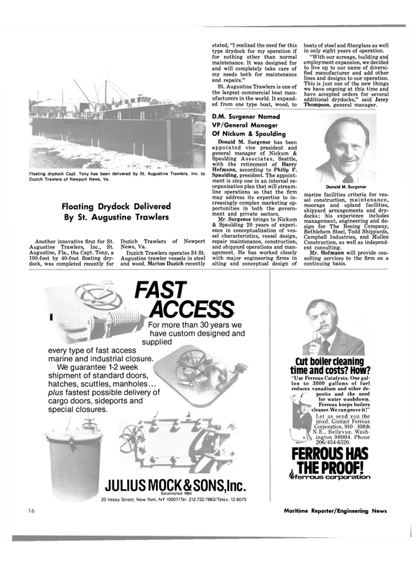 Maritime Reporter Magazine, page 16,  Jun 15, 1980