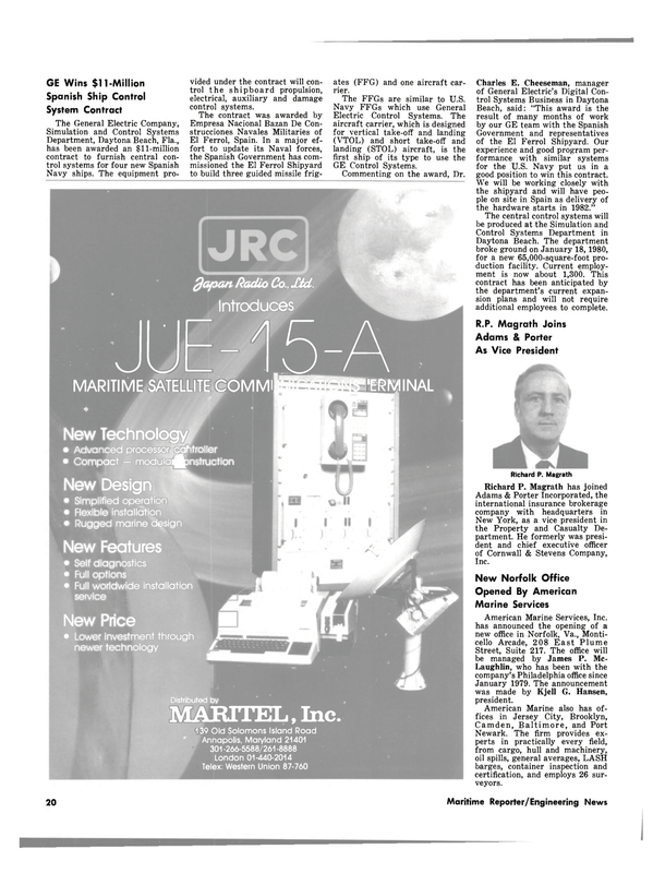Maritime Reporter Magazine, page 20,  Jun 15, 1980
