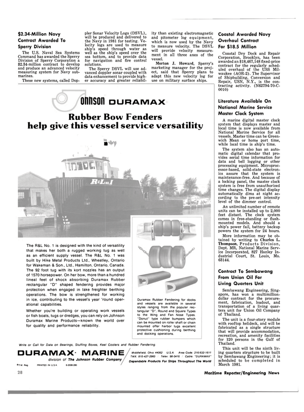 Maritime Reporter Magazine, page 30,  Jun 15, 1980