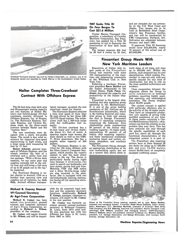 Maritime Reporter Magazine, page 12,  Jul 1980