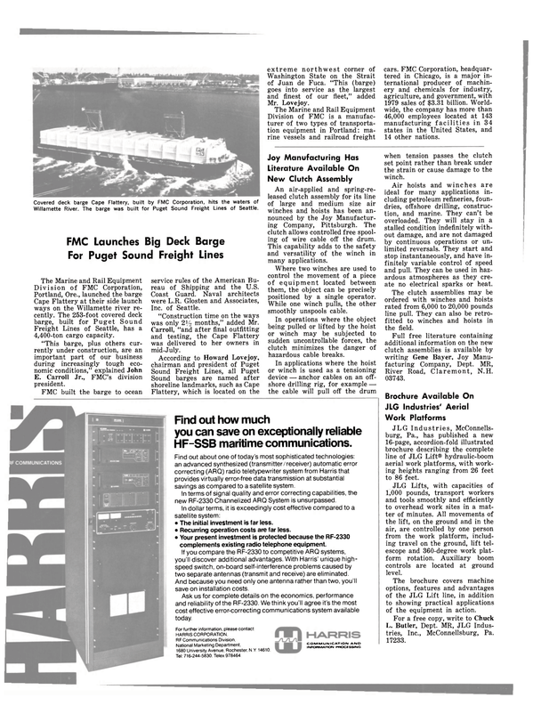 Maritime Reporter Magazine, page 32,  Aug 1980