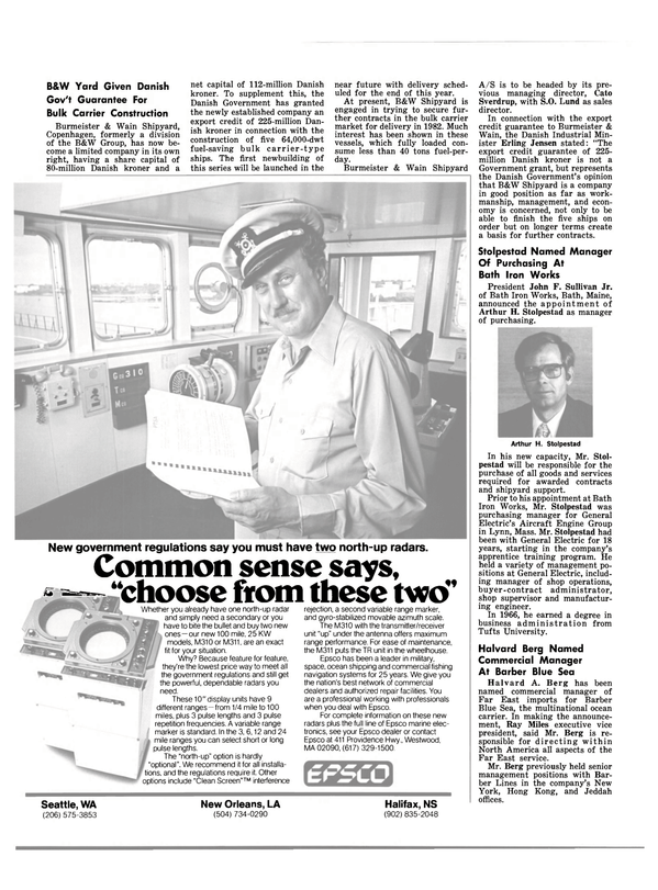 Maritime Reporter Magazine, page 22,  Aug 15, 1980