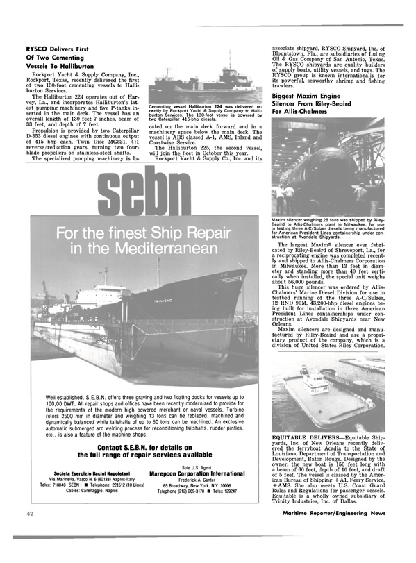 Maritime Reporter Magazine, page 38,  Oct 1980