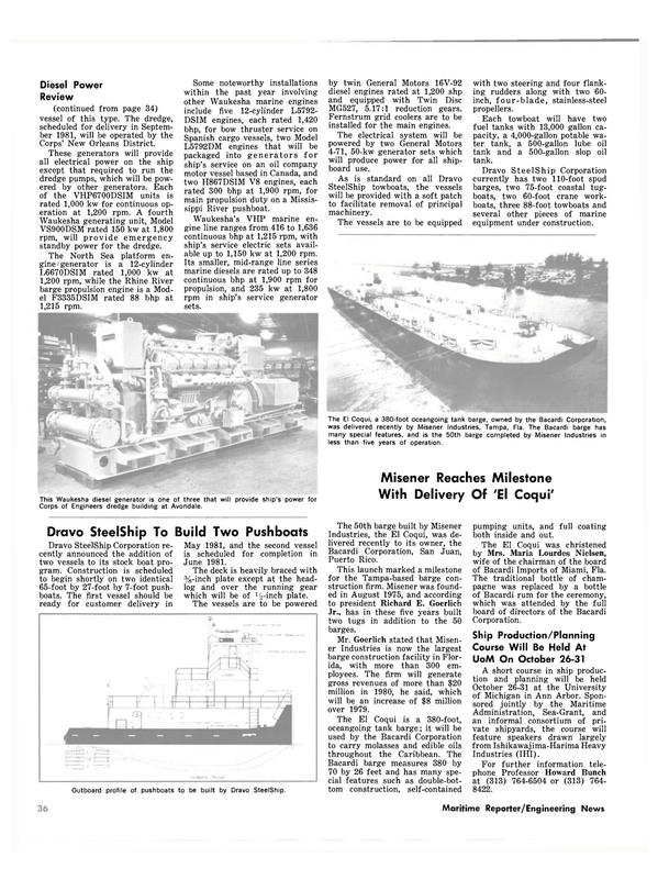Maritime Reporter Magazine, page 36,  Oct 15, 1980