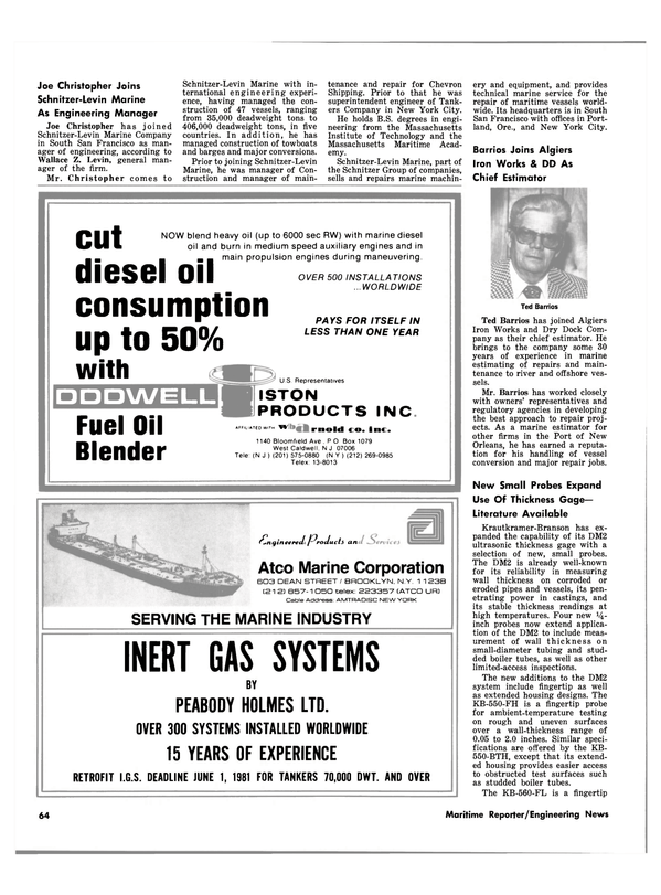 Maritime Reporter Magazine, page 64,  Oct 15, 1980