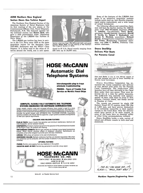 Maritime Reporter Magazine, page 10,  Nov 15, 1980