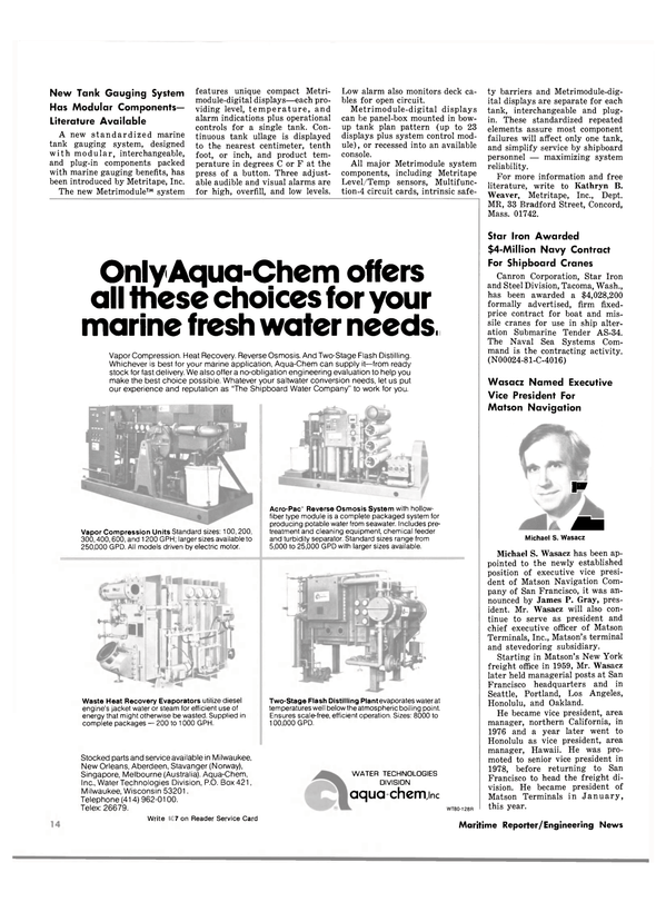 Maritime Reporter Magazine, page 12,  Nov 15, 1980