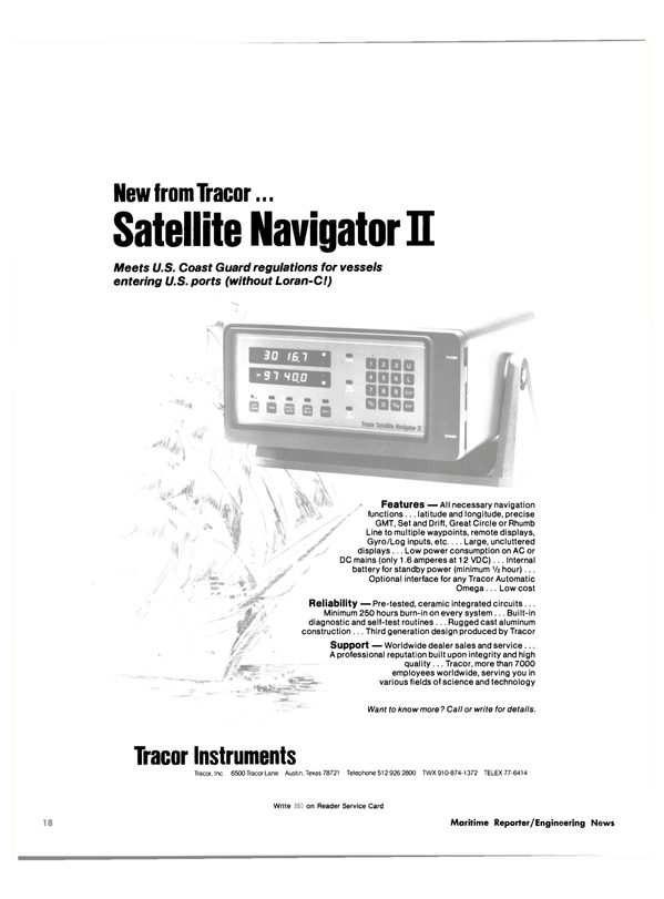 Maritime Reporter Magazine, page 16,  Nov 15, 1980