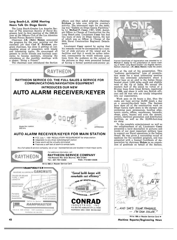 Maritime Reporter Magazine, page 42,  Nov 15, 1980