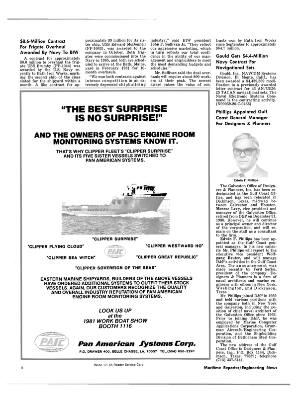 Maritime Reporter Magazine, page 4,  Jan 1981