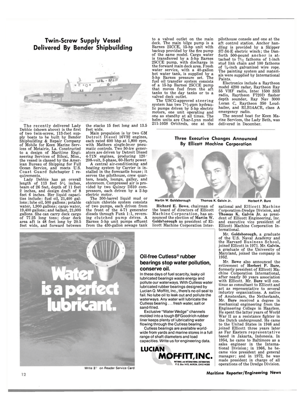 Maritime Reporter Magazine, page 10,  Jan 15, 1981