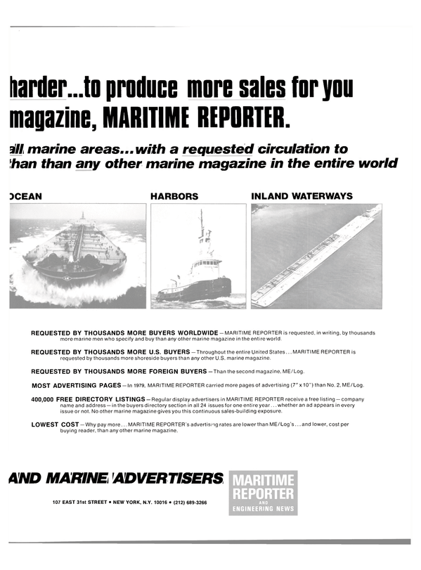 Maritime Reporter Magazine, page 39,  Jan 15, 1981