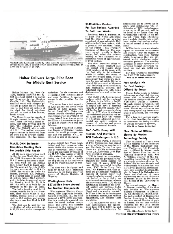 Maritime Reporter Magazine, page 12,  Feb 15, 1981