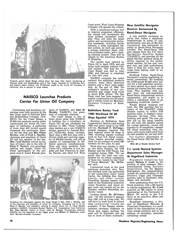 Maritime Reporter Magazine, page 16,  Feb 15, 1981