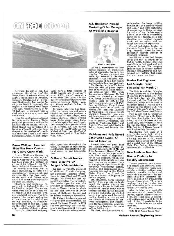 Maritime Reporter Magazine, page 8,  Mar 15, 1981