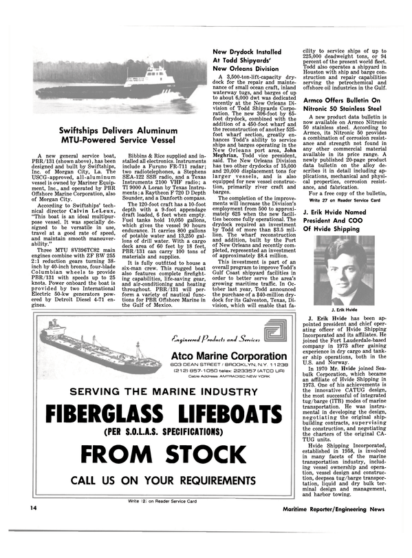 Maritime Reporter Magazine, page 12,  Mar 15, 1981