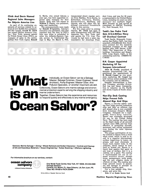 Maritime Reporter Magazine, page 38,  Mar 15, 1981
