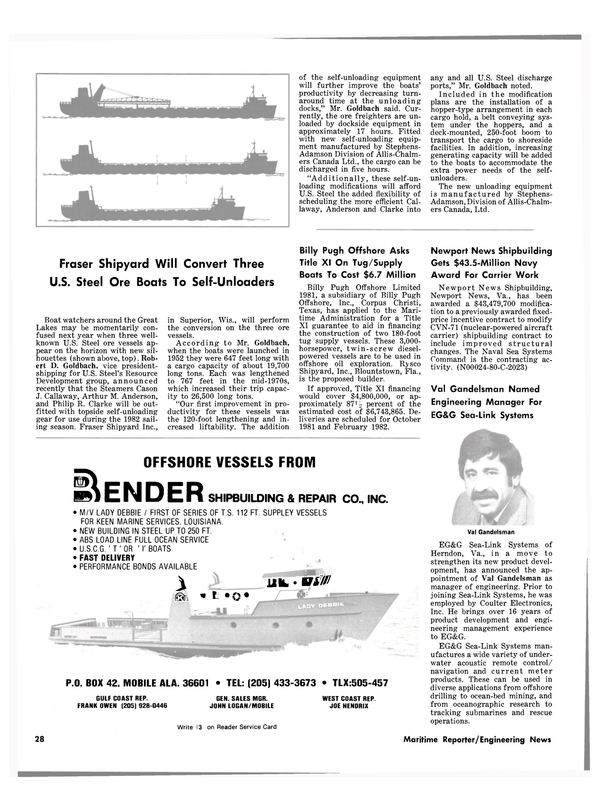 Maritime Reporter Magazine, page 26,  Apr 1981