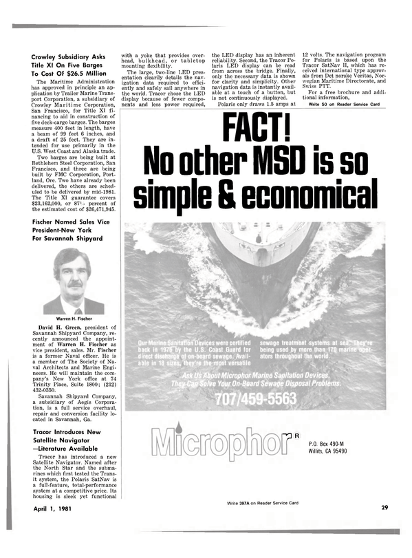 Maritime Reporter Magazine, page 27,  Apr 1981
