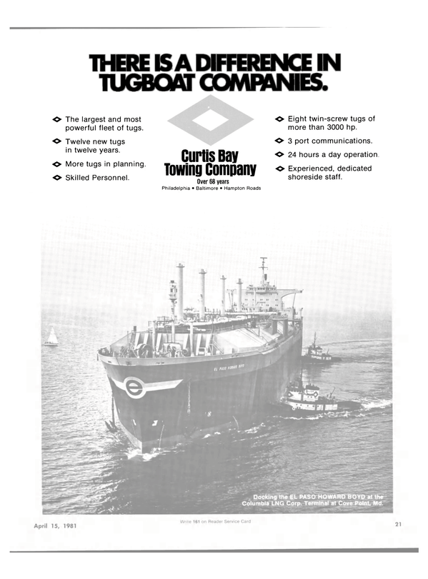 Maritime Reporter Magazine, page 19,  Apr 15, 1981